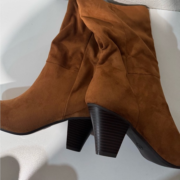 UNIVERSAL THREAD Womens Ada Side Zip Pull On Mid Calf Dress Boot Cognac-various - Picture 12 of 13